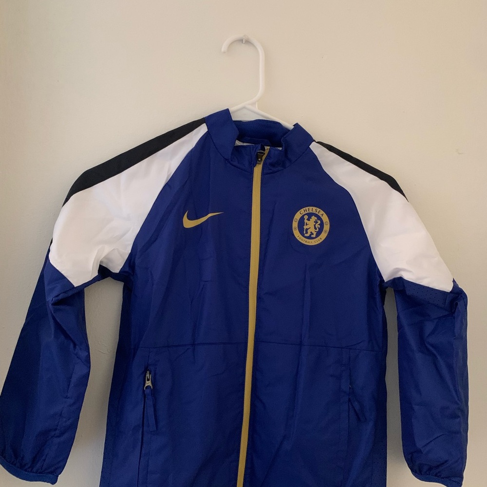 Nike Kids Chelsea FC team windbreaker warm up jacket full zip size XS